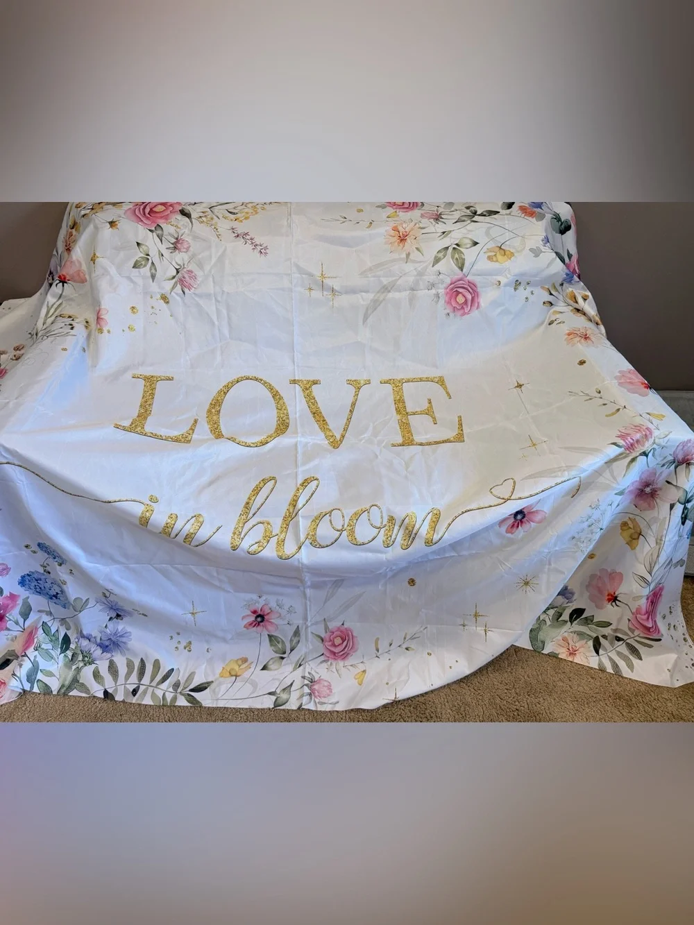 1. Bride to Be Wildflower Backdrop- & 1. Love In Bloom Backdrop/Banner